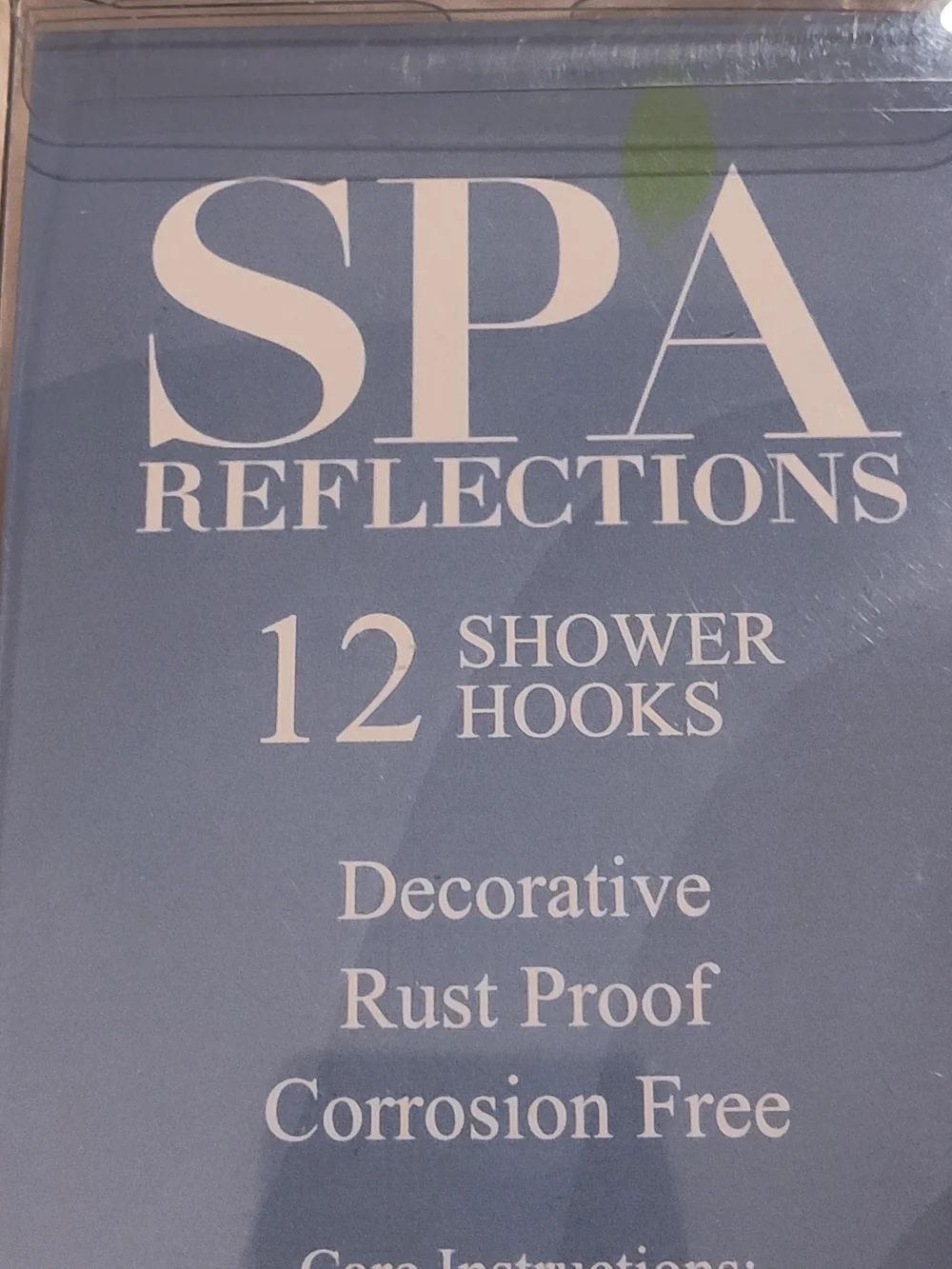 NWT! Spa Reflections Stainless Steel Shower Curtain Hooks - Silver
